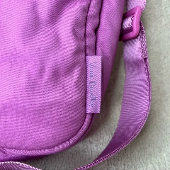 Vera Bradley Utility Crossbody Purse Bag-Recycled Cotton-Rich Orchid Pink-Floral - Picture 5 of 11